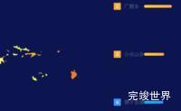 echarts大连市长海县geoJson地图地图排行榜效果实例